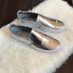 mens metallic silver dress shoes